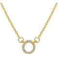 Women's Stone Pendant with Chain Micro Plating