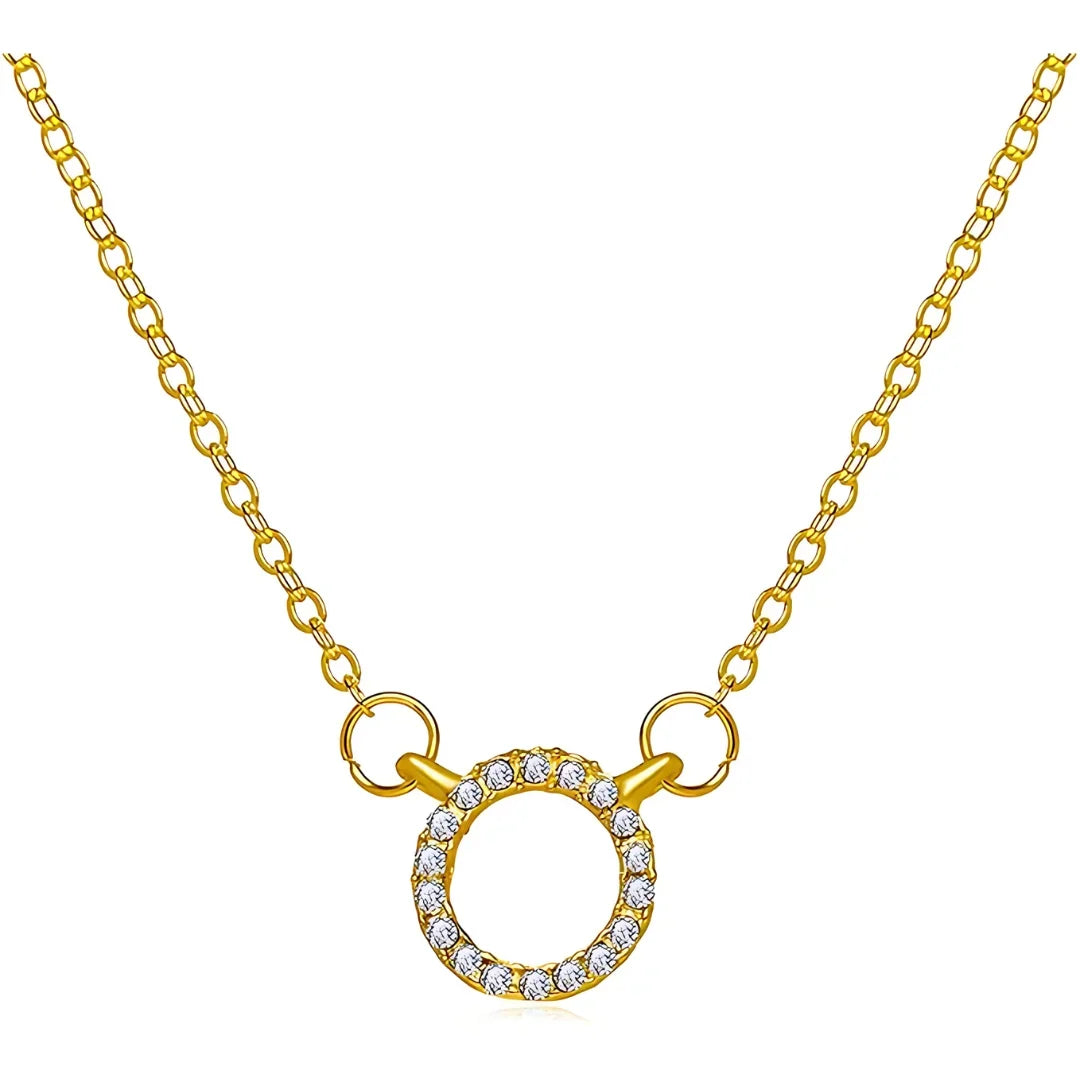 Women's Stone Pendant with Chain Micro Plating