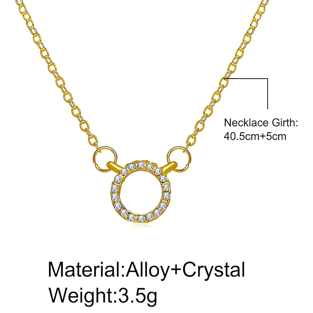 Women's Stone Pendant with Chain Micro Plating